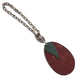 Hermès Hermes Plum Leather Bag Charm Red