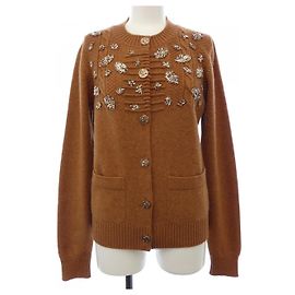 Chanel P54448K07081 Cardigan 100% Cachemire Marron