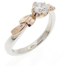 Autre Marque Diamantring Pt950 K18PG Silber