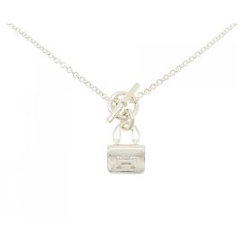 Hermès Hermes Amulet Constance Silver Necklace Silvery