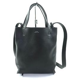 Apc A.P.C. Black Leather Shoulder Bag Black