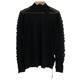 Autre Marque INGEBORG High Neck Knit Top Black