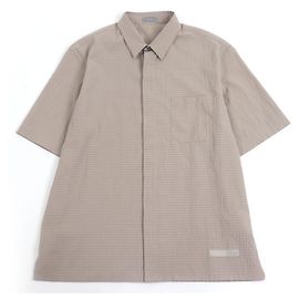 Dior Kurzarmhemd aus Stoff mit Karomuster Beige
