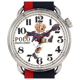 Relógio automático Polo Ralph Lauren Kicker Polo Bear em aço inoxidável Branco