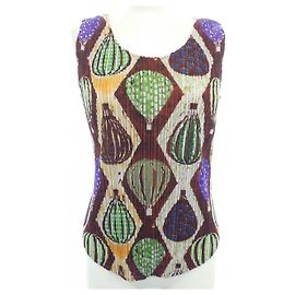 Autre Marque Top Pleats Please Marrom