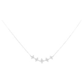 Autre Marque Colar de ouro branco e diamantes Au750 Prata
