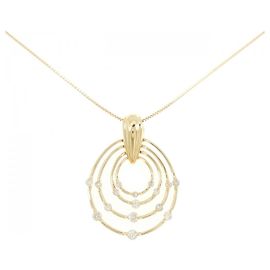 Autre Marque Colar de ouro Au750 e diamantes Dourado