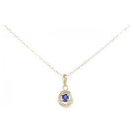Autre Marque Collier en saphir et diamants Au750 Doré