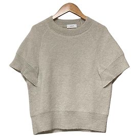 Autre Marque IIROT Mohair Kurzarm Strickpullover Beige Andere