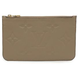 Pochette Louis Vuitton Neverfull Monogram Empreinte Beige Gris