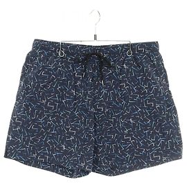 Hermès Short de natación de nylon Hermes H Azul Azul marino