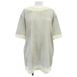 Camiseta de algodón Prada Castaño Amarillo
