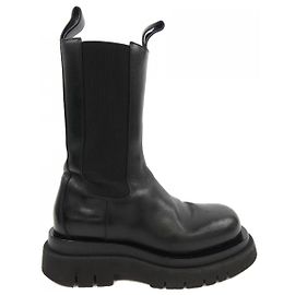 Botas de pele de vitela Bottega Veneta Preto
