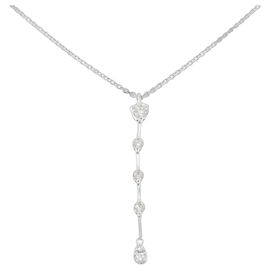 Autre Marque Au750 Diamond Necklace Silvery