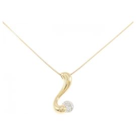 Autre Marque Collier en diamant Au750 Doré