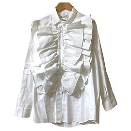 Autre Marque Camicia con volant COMME des GARÇONS Bianco