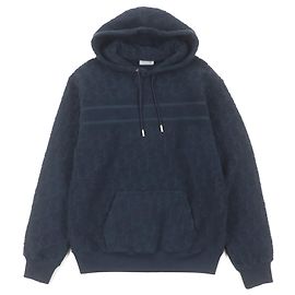Moletom de algodão fleece Oblique da Dior Azul Azul marinho