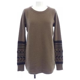 Chanel 100% Kaschmir Strick Braun Schwarz