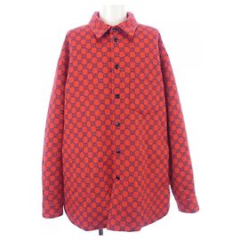 Camicia in cotone Gucci Rosso