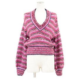 Chanel Strickpullover aus Alpakamischung Pink Andere