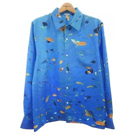 Camicia in seta Loewe H526Y05WAN Blu