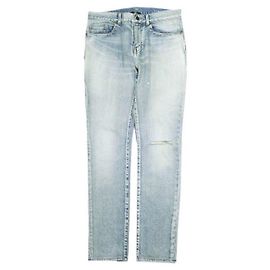 Yves Saint Laurent Saint Laurent D02 SKINNY-FIT JEANS Pantalones de denim de algodón Azul Otro