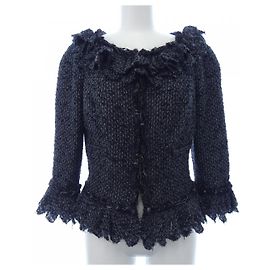 Giacca Chanel senza collo Nero