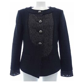 Chanel Collarless Jacket Black