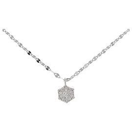 Autre Marque Colar de Diamante Pt900 Pt850 Prata