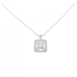 Autre Marque Platin-Diamant-Halskette Silber