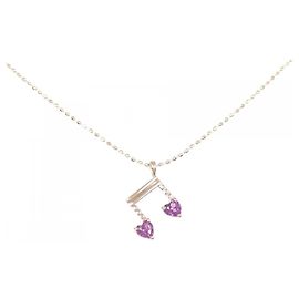 Autre Marque Collar de granate en oro rosa K10 Rosa