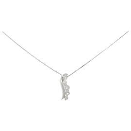 Autre Marque Collana in platino 950 e diamanti Argento
