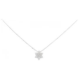 Autre Marque Colar de ouro branco e diamantes Au750 Prata