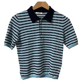 Autre Marque Pullover polo xadrez de algodão e nylon Macphee TOMORROWLAND Preto Branco Azul