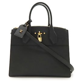 Borsa 2way Louis Vuitton City Steamer MM Taurillon Nero