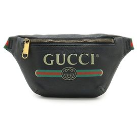 Borsa a tracolla Gucci Print Small in pelle Nero Rosso Verde