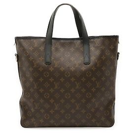 Louis Vuitton Davis Monogram Large Tote Bag Brown Black