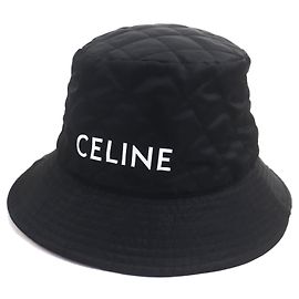 Céline Celine 2AUB0930C Nylon Hat Black Orange