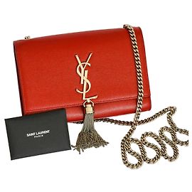 Saint Laurent Kate Pochette Cuir Rouge Rouge