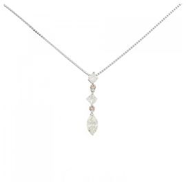 Autre Marque Diamant-Halskette PT900 PT850 Silber