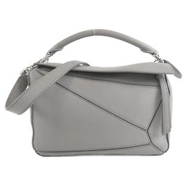 Bolsa Loewe Puzzle Small em couro cinza Marrom