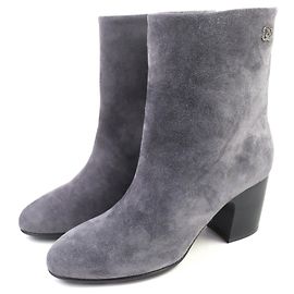 Bottines en daim Chanel COCO Mark Marron