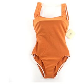 Hermès Hermes Nylon-Bademode mit H-Motiv Orange