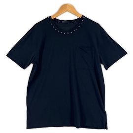 T-shirt a maniche corte in cotone Valentino Nero