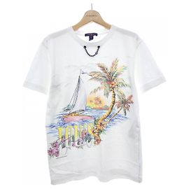 Camiseta de algodão Louis Vuitton Branco