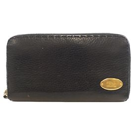 Fendi SELLERIA Leather Wallet Black