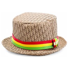 Christian Dior Oblique Trotter Cotton Blend Hat Brown Multiple colors