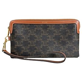 Céline Pochette lunga Triomphe con tracolla Celine Marrone