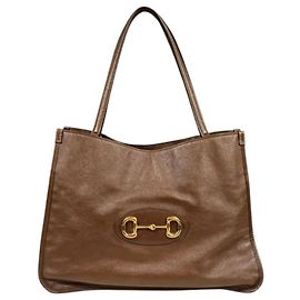 Bolsa Tote Gucci Horsebit 1955 Marrom