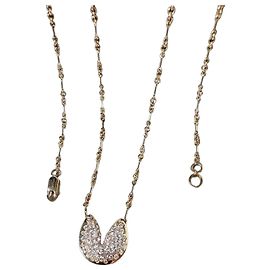 Autre Marque Colar Qeelin Xin Yen Lucky Cookie em Ouro Rosa e Diamantes Dourado
